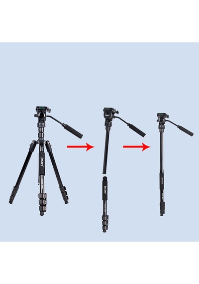 Jmary Kt285+nb50 Ayarlanabilir Başlıklı Tripod Siyah