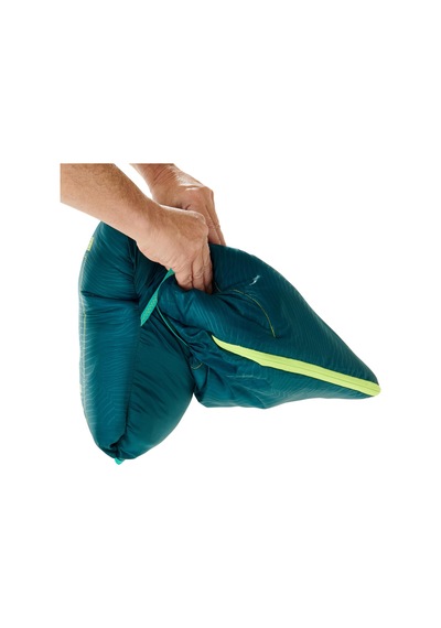Quechua Çocuk Outdoor Uyku Tulumu - Mavi - 10 C Konfor - Mh100 Koyu Petrol Mavisi/lime Yeşili/taş Grisi