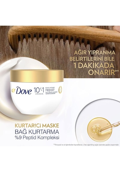 Dove 10'u 1 Arada Saç Bakım Maskesi Bond Intense Repair Ve Peptid Kompleksi 265 Ml