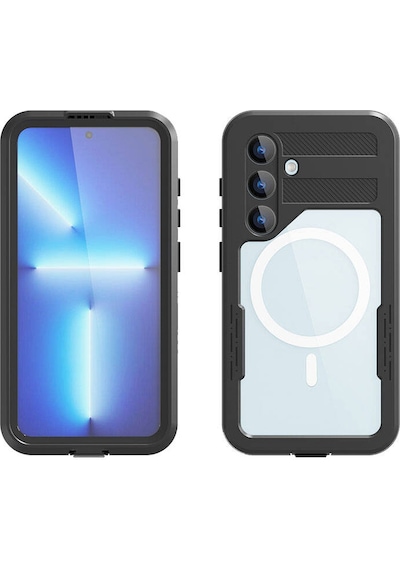 Zore Galaxy Uyumlu S24 Plus Magsafe Şarj Özellikli 1-1 Su Geçirmez Kılıf - Siyah Siyah