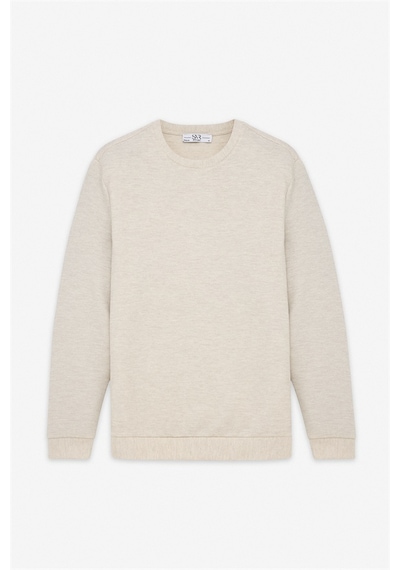 Süvari Bej Regular Düz Bisiklet Yaka Sweatshirt Sw2013700035-bj3 Bej