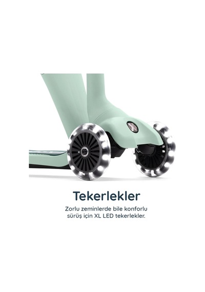 Smartrike Xtend Mini-ride 4 Aşamalı Büyüyen Oturaklı Scooter 1-9 Yaş Katlanabilir Led Tekerlekli Sage Green