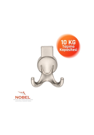 Solo Lüks Askı, Metal, Vestiyer Askı, 170 Gr, Dolap Askılık, Duvar Askılığı, Saten Vidalı