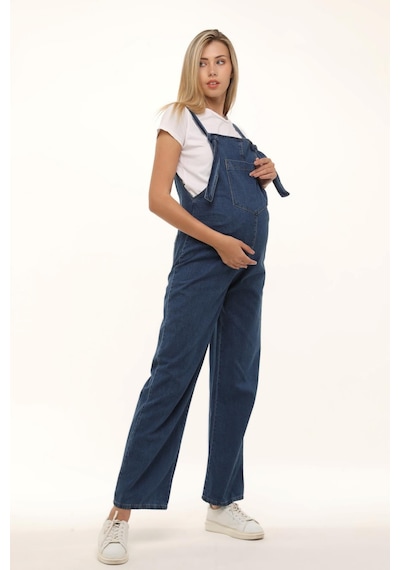 Luvmabelly Myra6152 Kot Hamile Salopet -mavi