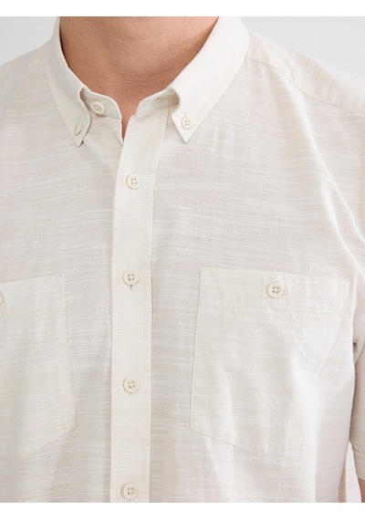Lcwaıkıkı Classic Bej Regular Fit Poplin Erkek Gömlek