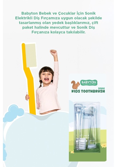 Sonik Pilli Diş Fırçası 2'li Yedek Başlık