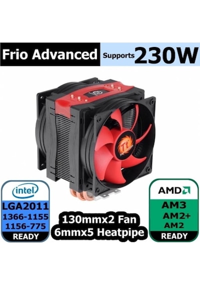 Frio Advanced 2x130mm Fanlı 230w Destekli Intel Amd Uyumlu Islemci Sogutucusu-128143