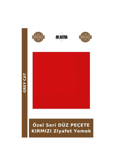 Özel Seri Düz Peçete Kırmızı Ziyafet Yemek