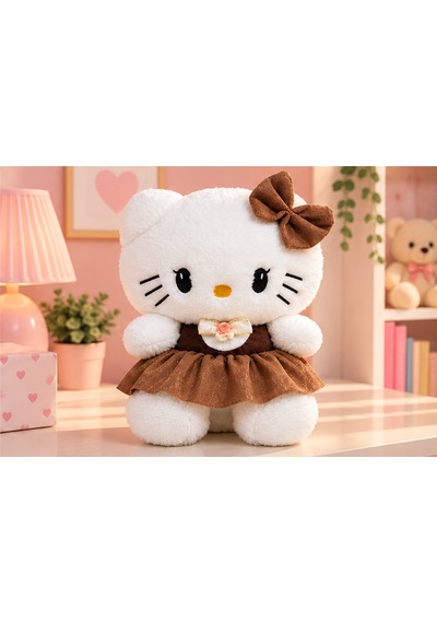 Hello Kitty 30 Cm Peluş Oyuncak Açık Kahverengi