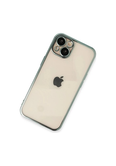 Apple Uyumlu iPhone 14 Uyumlu Kılıf Lensli Silikon - Yeşil