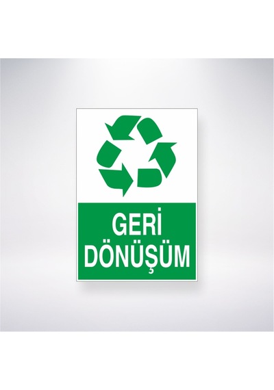 Geri Dönüşüm 21x28 Arkası Yapışkanlı Sticker