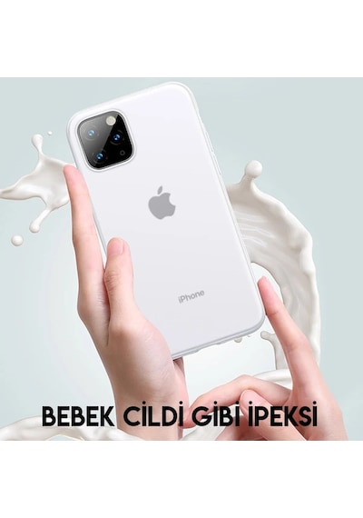 Baseus Jelly Liquid Silica Gel İphone 11 Pro Max 6.5 Kılıf Şeffaf Sıvı Silikon Kılıf- 5775 Mh-hs4038-5163