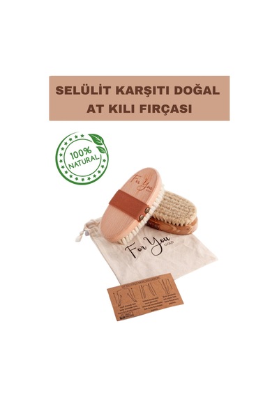 Selülit Karşıtı Doğal At Kılı Selülit Fırçası
