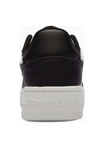 Kadın Tommy Hilfiger Retro Basket Low Top Sneakers En0en02505-5195 Black/ecru