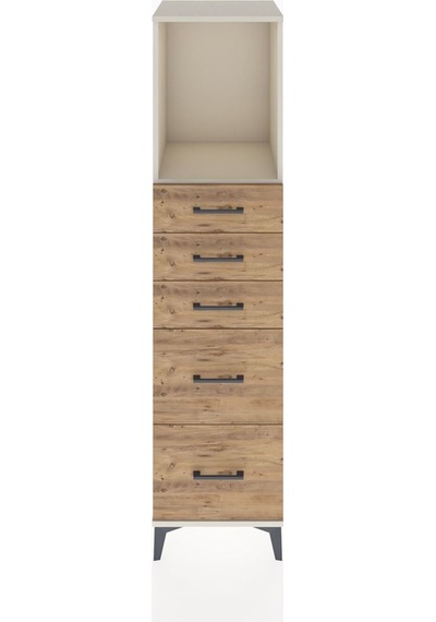 Hyperion Dolap Tek Raflı 5 Çekmeceli 44x44x182 Aytaşı-çam Aytaşı