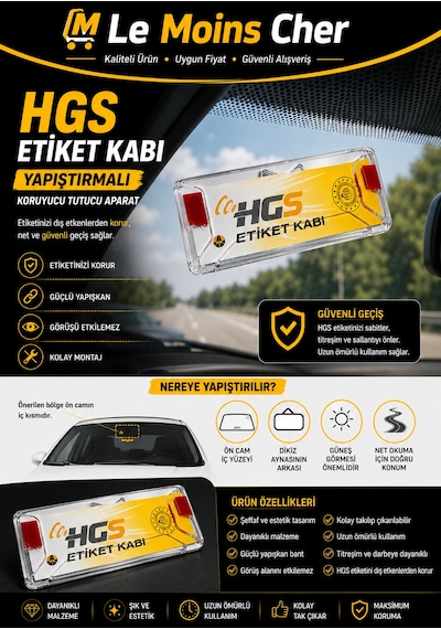 Ford Mustang Mach-e Hgs Etiket Kabı Yapıştırmalı Hgs Kılıfı Koruyucu Tutucu Aparat