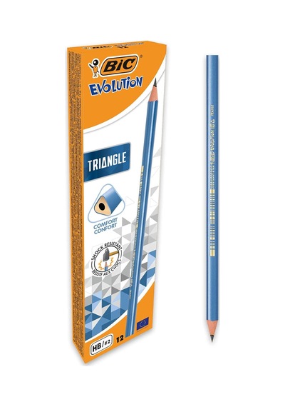 Bıc Evolution Üçgen Kurşun Kalem 12'li Kutu, Kıymık Oluşturmaz, Çiğnemeye Karşı Dayanıklı, Kolay Açılır Genel