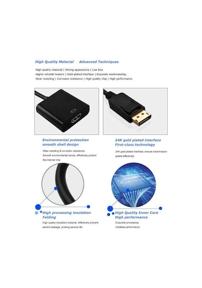 Dp Display Port To Hdmi Çevirici Display Hdmi Adaptör
