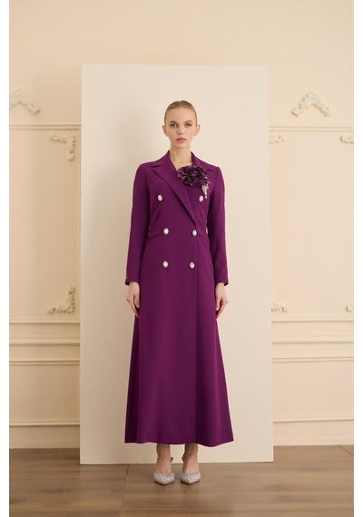 Senna Rose Stone Dress Mürdüm Mürdüm