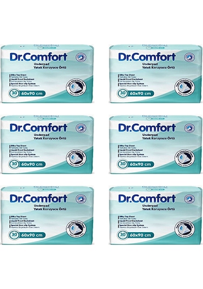Dr.Comfort 60 x 90 CM Yatak Koruyucu Örtü 30'lu x 6 180 Adet