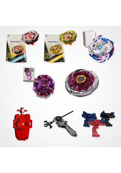 Beyblade Karışık Seri Set 5 Beyblade 3 Fırlatıcı - Bx-02, Bx00-02, B-97, B-151, Bb118