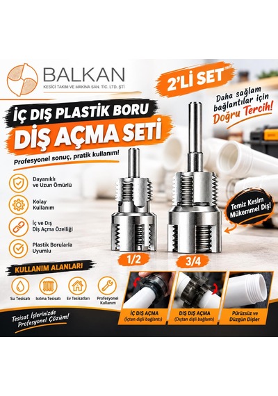 Fett Pprc Pvc Boru İç Ve Diş Açma Aparat Seti