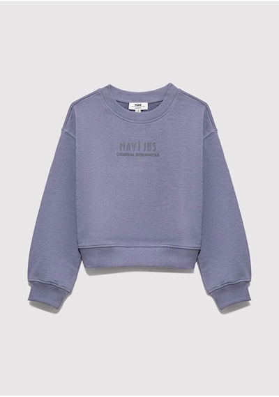 Mavi Logo Baskılı Mor Kız Çocuk Sweatshirt M7s10146-88095 Mor