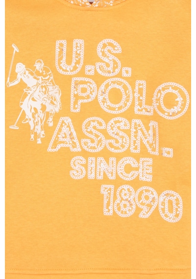 U.S. Polo Assn. Kız Çocuk Turuncu Kapüşonlu Sweatshirt 50311717-VR244