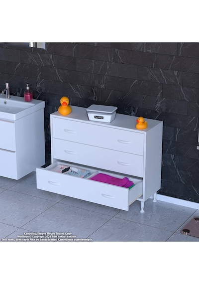 Eliusta Seçer 3 Çekmeceli 100 Cm Banyo Ve Mutfak Dolabı Beyaz 100x75x32,5 Cm Çok Amaçlı Organizer Dolap Beyaz Eliusta Seçer 3 Çekmeceli 100 Cm Banyo Ve Mutfak Dolabı Beyaz 100x75x32,5 Cm Çok Amaçlı Organizer Dolap Beyaz