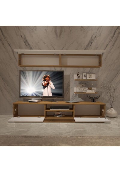 Decoraktiv Eko 5b Mdf Dvd Tv Ünitesi Tv Sehpası Pera - Beyaz