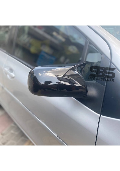 Toyota Corolla 2002-2010 Uyumlu Sinyalsiz Batman Yarasa Ayna Kapağı Piano Black Abs Plastik