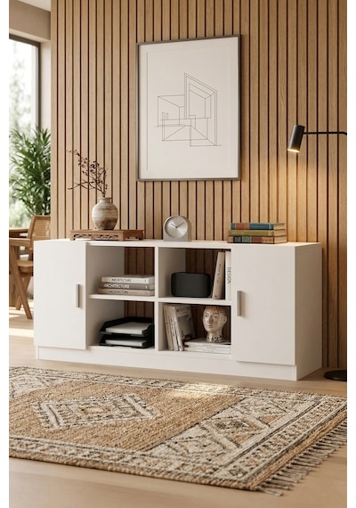 Yurudesign Vario F Ofis Kapaklı Kitaplık Dolap Beyaz VO6-W