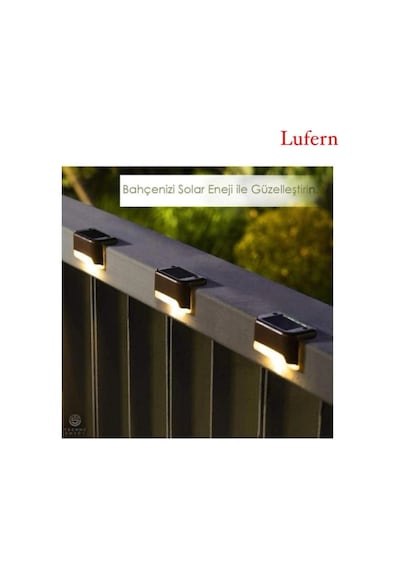 Dekoratif Waterproof Solar Merdiven Lambası Balkon Bahçe Pencere Teras Güneş Enerjili 4 Adet Çok Renkli