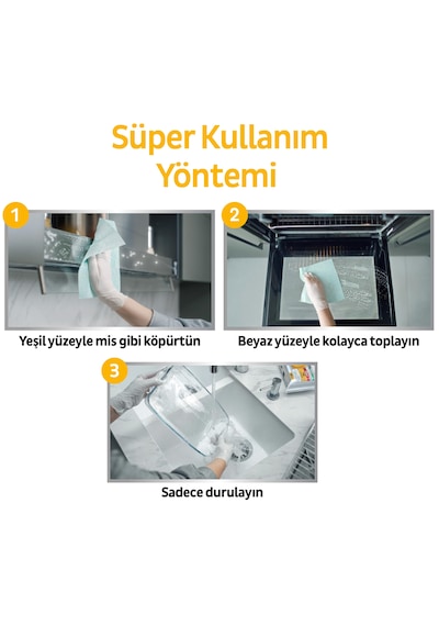 Sleepy Easy Clean Süper Yağ Çözücü&Kireç Sökücü Yüzey Temizlik Havlusu&Mendili 8x30 (240 Yaprak)