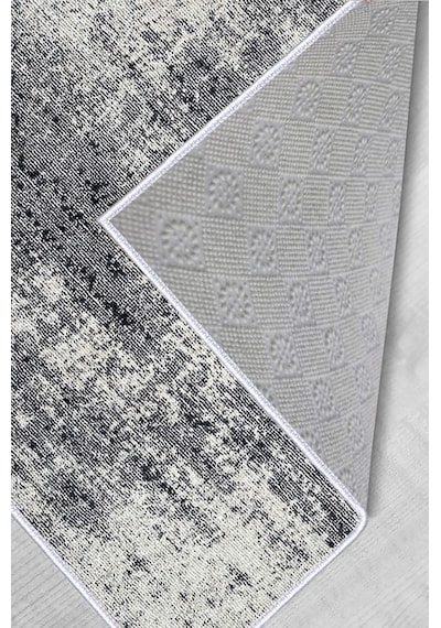 Rovigo Home Dijital Baskı Yıkanabilir Kaymaz Taban Salon Halısı Rvg0595 Gri