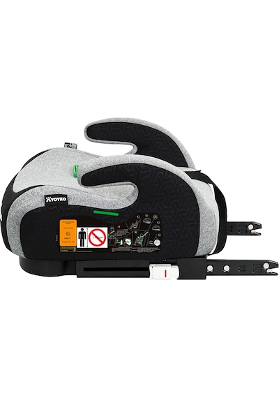 Yoyko Isofix Bağlantılı Oto Koltuğu Yükseltici Booster 15-36 Kg Gri Kumaş Malzeme İle Ultra Konfor