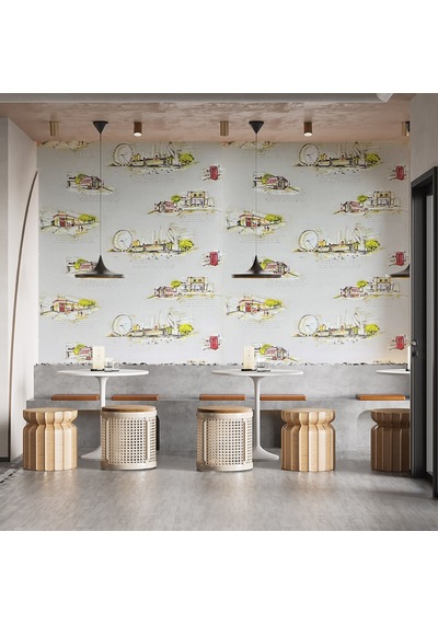 Krem Kentler 16 M2 Duvar Kağıdı 281551 Çok Renkli