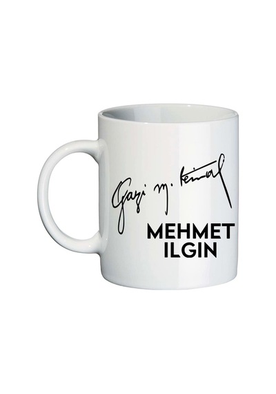 Isim Baskılı Gazi Mustafa Kemal Imzalı Kupa Bardak