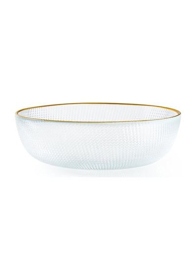 Angg Design Selen Yuvarlak Cam Servis Kasesi - 16 Cm Renkli