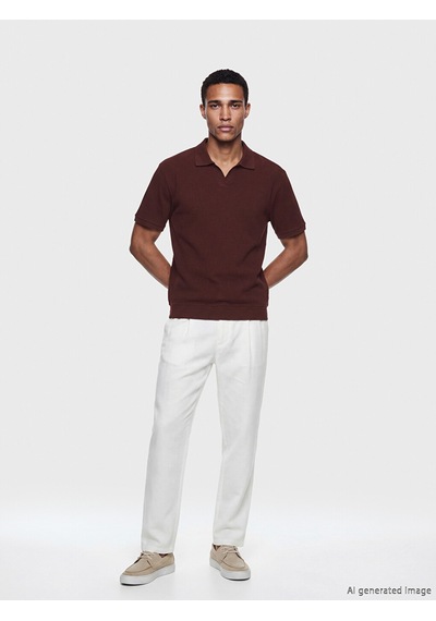 Lcw Vision Bordo Polo Yaka Erkek Tişört