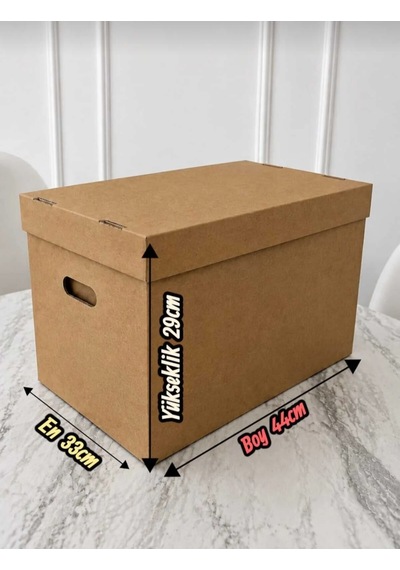 Klasör Arşiv Kolisi 33 44 29cm 10 Adet Çift Oluk Sert Kraft Karton