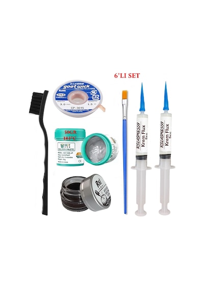 Best Krem Lehim 183 C 50gr Havya Uc Temizleyici Flux Lehim Toplama Cp-3015 Lehim Emme Teli 2fırça Seti04