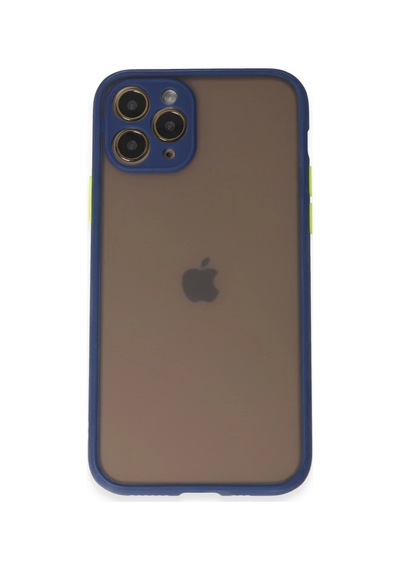 Apple Apple Uyumlu iPhone 11 Pro Kılıf Montreal Silikon Kapak - Lacivert 0.2M-Çok Renkli