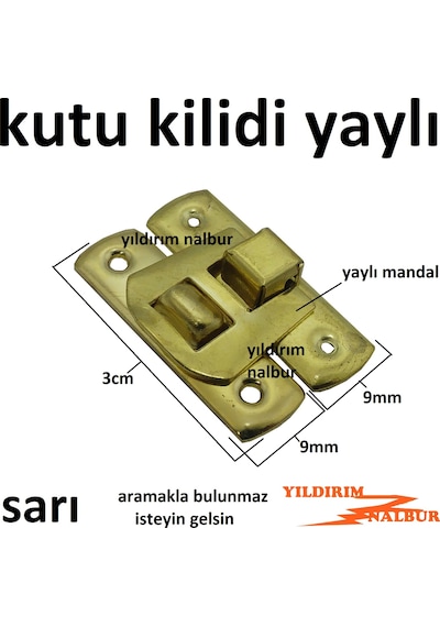 Altın Sarı Kutu Kilidi Gold Dekoratif Klips Sandık Kilidi Hobi Ki