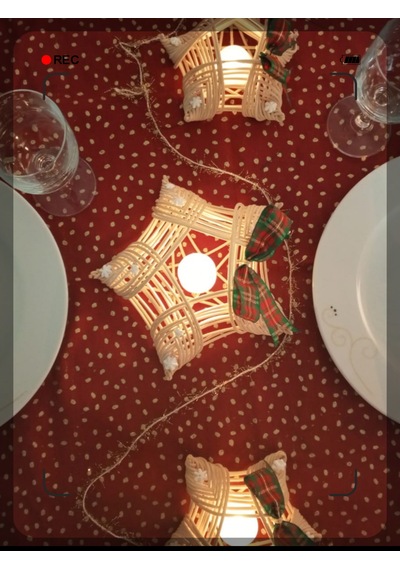 Bambu Noel Mumluk 3'lü Tealight Bej
