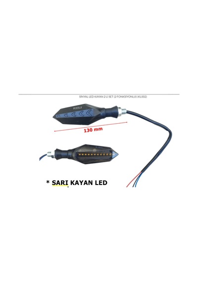 Motosiklet Sinyal Takımı Kayan Led Sarı Kl002