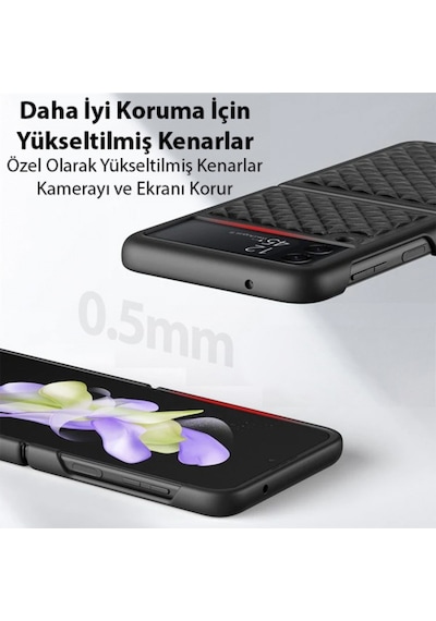 Dux Ducis Venice Samsung Uyumlu Galaxy Z Flip3 5G Premium Deri Kilif 561244841