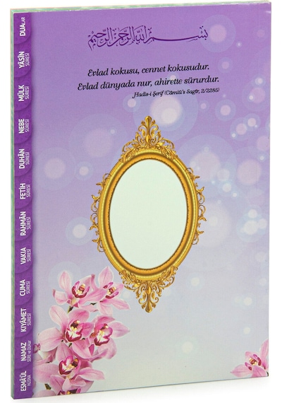 20 Adet Hediyelik 2'li Mevlüt Seti İsme Özel Etiketli Çantalı, 80 Sayfa Yasin Kitabı - Mor