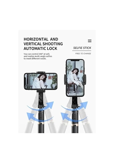 Tripod Q08 Bluetooth Çok Fonksiyonlu Kablosuz Kumandalı Tüm Akıllı Telefonlara Uyumlu Selfie Çubuk 1 Adet