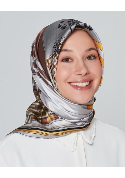 Armine İpek Eşarp Nostalji - 8303-37 Twill - 8128-21